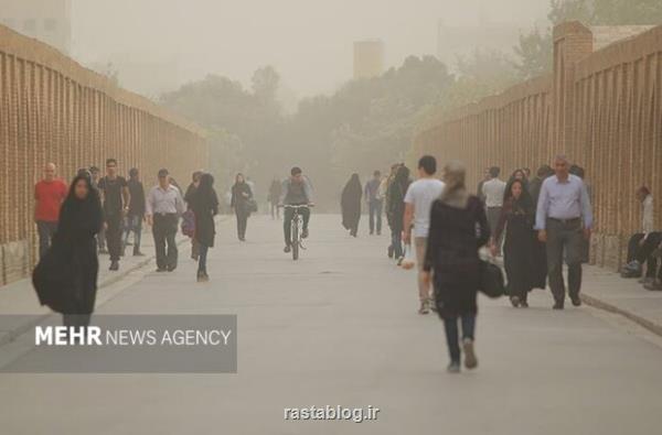هوای ۸ شهر اصفهان آلوده است
