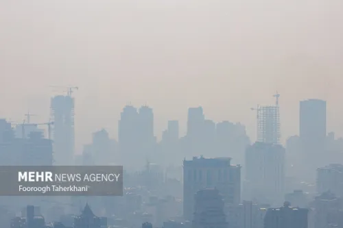 شاخص آلودگی هوای تهران در شرایط ناسالم برای گروههای حساس